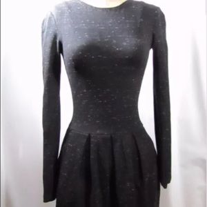 Wilfred Tartine Dress Aritzia Black Fabric